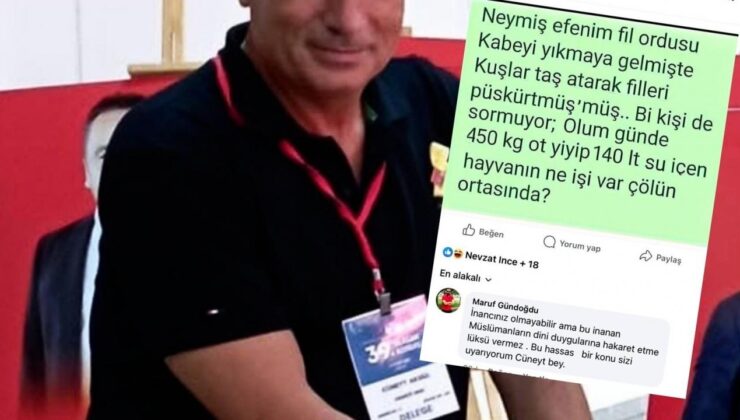 CHP’li isimden skandal paylaşım: Fil suresi ile alay etti