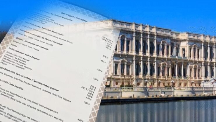 Çırağan Sarayı'nın menüsündeki fiyatlar sosyal medyayı ikiye böldü