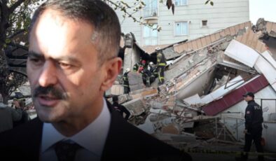 Çöken binanın önünde valiyi terleten çıkış: Apar topar konuşmayı bitirdi