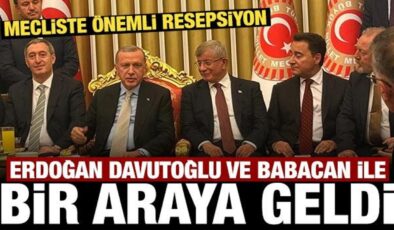 Cumhurbaşkanı Erdoğan, Ahmet Davutoğlu ve Ali Babacan ile bir araya geldi