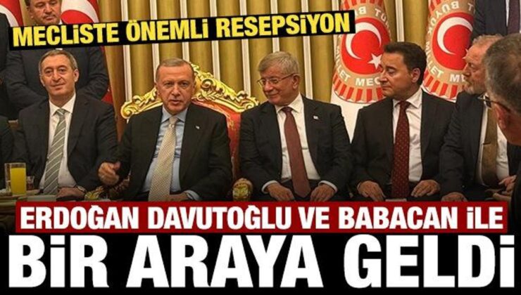Cumhurbaşkanı Erdoğan, Ahmet Davutoğlu ve Ali Babacan ile bir araya geldi