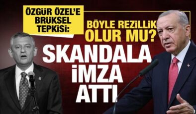 Cumhurbaşkanı Erdoğan’dan Özgür Özel’e Brüksel tepkisi: Skandala imza attı