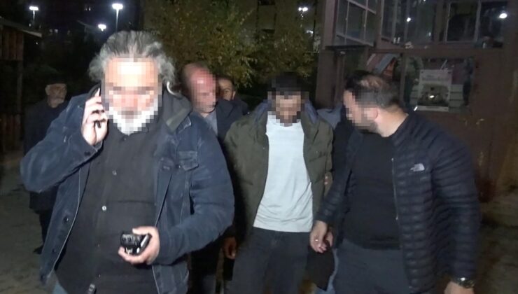 Emniyet müdürlüğünün bahçe duvarına tırmandı polisler alarma geçti