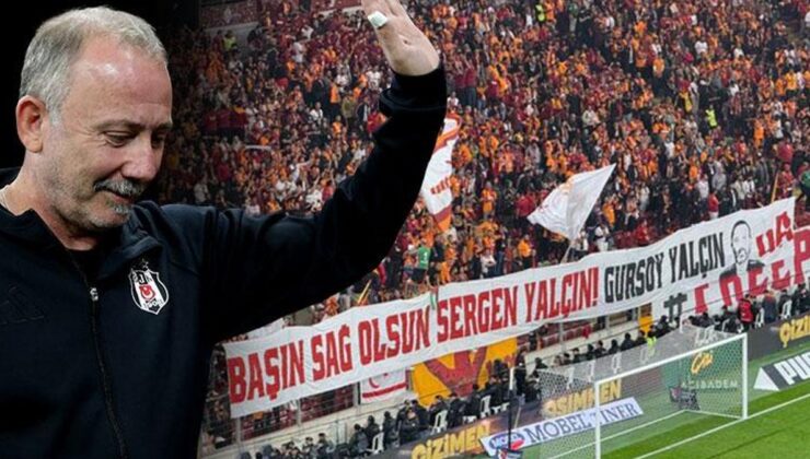 Galatasaray taraftarından derbi öncesi Sergen Yalçın’a anlamlı jest! ‘Başın sağ olsun…’
