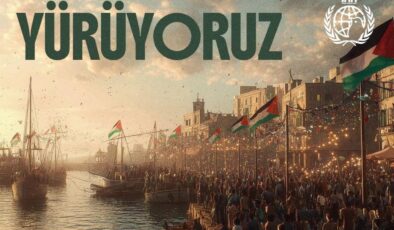 Gazze’ye ve Özgürlük Filosu’na destek için Ayasofya’dan Eminönü’ne büyük yürüyüş