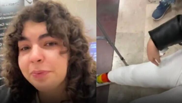 Genç kız yaşadıklarını gözyaşları içinde anlattı! Ameliyatlı bacağı yüzünden uçağa alınmadı