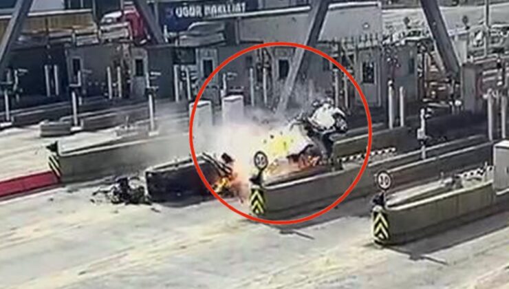 Gişelerde korkun kaza kamerada: Sürücü feci şekilde can verdi