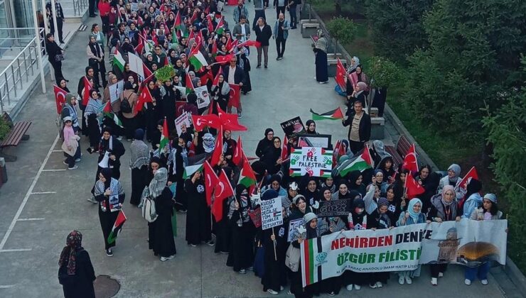 İmam hatipli gençlerden Gazze direnişine anlamlı destek!