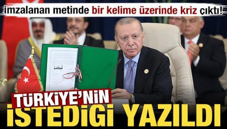 İmzalanan metinde bir kelime üzerinde kriz çıktı! Türkiye’nin istediği yazıldı
