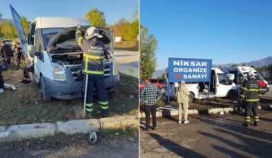 İşçi servisi ile tarım işçilerinin olduğu minibüs çarpıştı: 10 yaralı