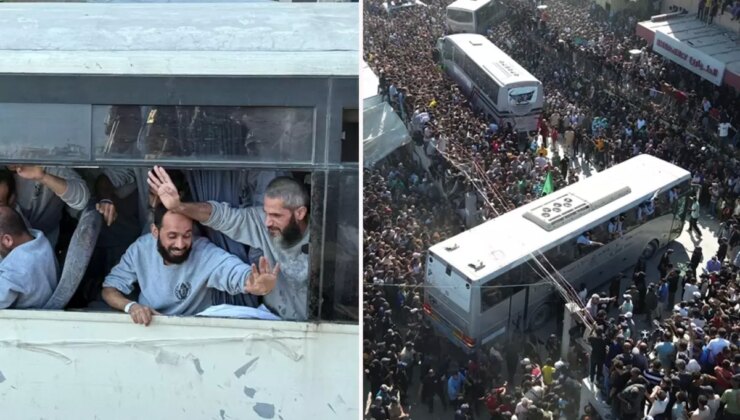 İsrail’in serbest bıraktığı Filistinli esirler Gazze’de