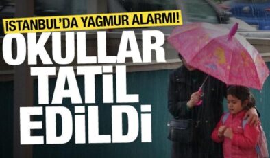 İstanbul’da sağanak alarmı! Valilik duyurdu: Okullar tatil edildi!