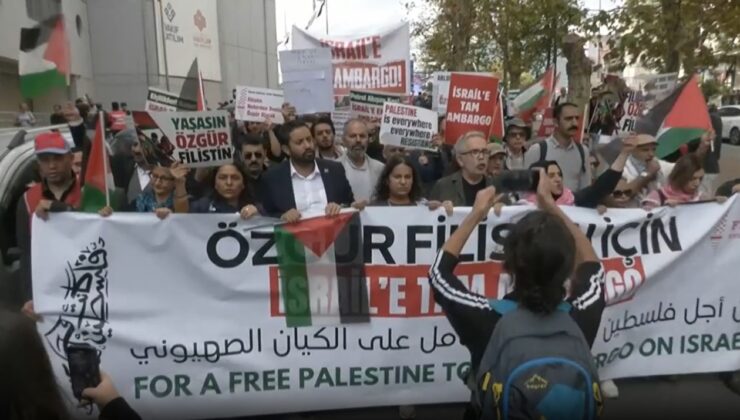 İstanbul'da binler Gazze için yürüdü
