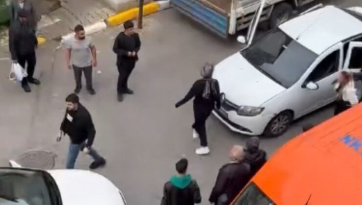 İstanbul'un göbeğinde otomobilden indirdiği kadını darbetti