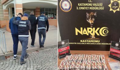 Kastamonu'da uyuşturucu haplarla yakalanan 2 kişi tutuklandı