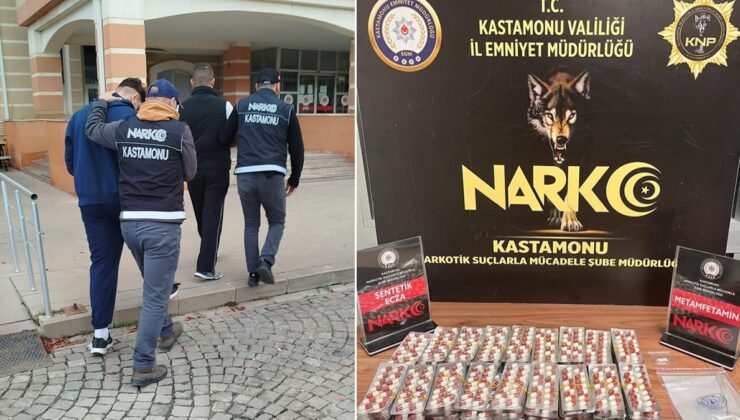 Kastamonu'da uyuşturucu haplarla yakalanan 2 kişi tutuklandı