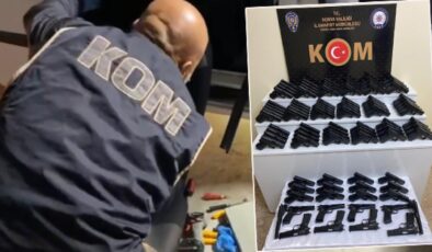 Konya’da durdurulan araçta zula dolusu silah çıktı! Tam 100 adet…