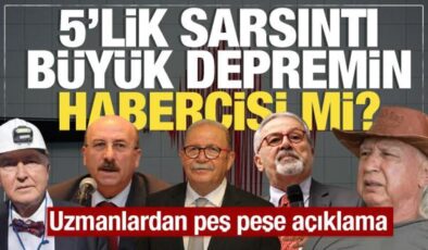 Marmara’daki deprem büyük depremin işareti mi? Uzmanlardan peş peşe açıklama geldi