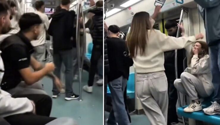 Marmaray'da ortalık karıştı! İki grup birbirine girdi