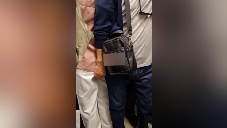 Metroda mide bulandıran anlar: Genç kızı taciz etti!