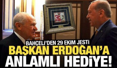 MHP Genel Başkanı Bahçeli’den Cumhurbaşkanı Erdoğan’a anlamlı hediye