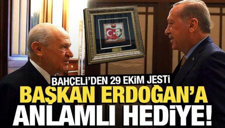 MHP Genel Başkanı Bahçeli’den Cumhurbaşkanı Erdoğan’a anlamlı hediye