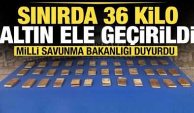 MSB duyurdu! Sınırda 36 kilo altın ele geçirildi