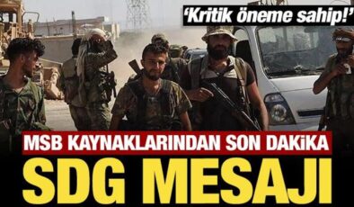 MSB kaynaklarından son dakika SDG mesajı: Kritik öneme sahip!