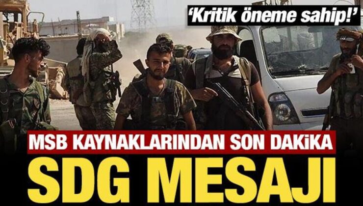 MSB kaynaklarından son dakika SDG mesajı: Kritik öneme sahip!