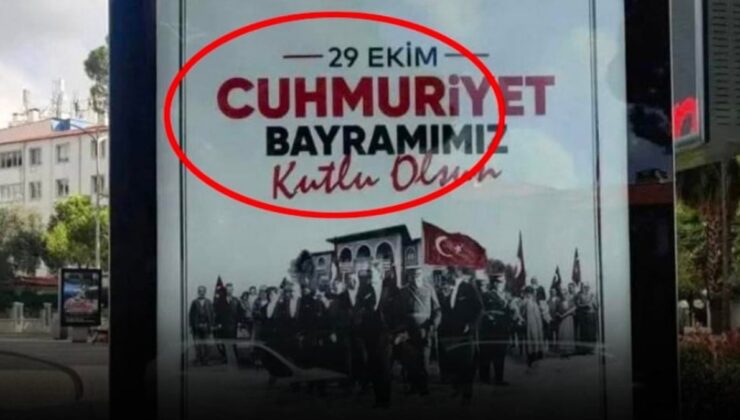 Muğla'da 29 Ekim afişlerine Cumhuriyet yazamadılar