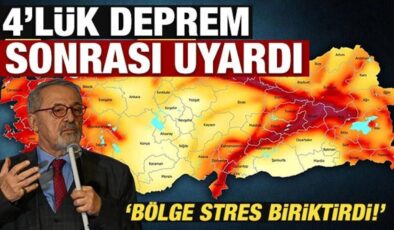 Naci Görür, 4 büyüklüğündeki depremin ardından uyardı: Bölge stres biriktirdi