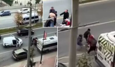 Okul yolunda dehşet! Çocuğunun önünde babaya saldırdı