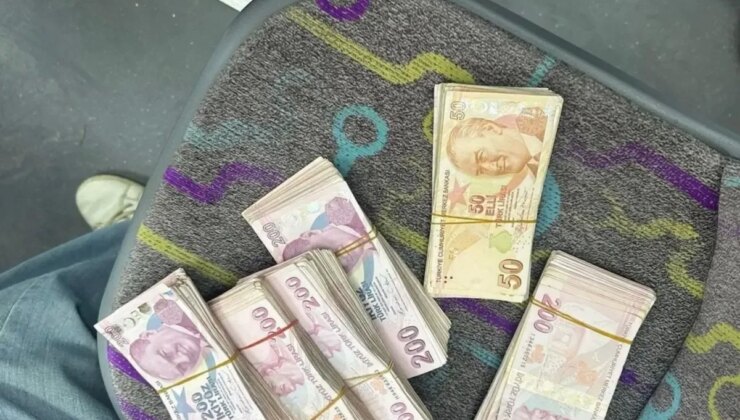 Otobüs şoförü koltukta içinde 103 bin lira olan poşeti görünce şoke oldu