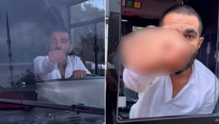 Otobüs şoförü sinirlenip arkadan çarptığı sürücüye el hareketi çekti: 'Çek çek bunu da çek'