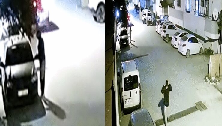 Otomobil hırsızlığı girişimi kamerada