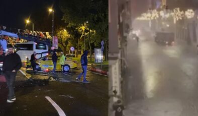 Sağanak İstanbul'u vurdu! Fatih’te yol çöktü, İstiklal Caddesi göle döndü