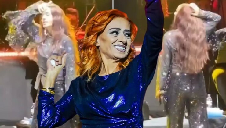 Sahnede kendinden geçen Yıldız Tilbe peruğunu çıkarıp halay çekti