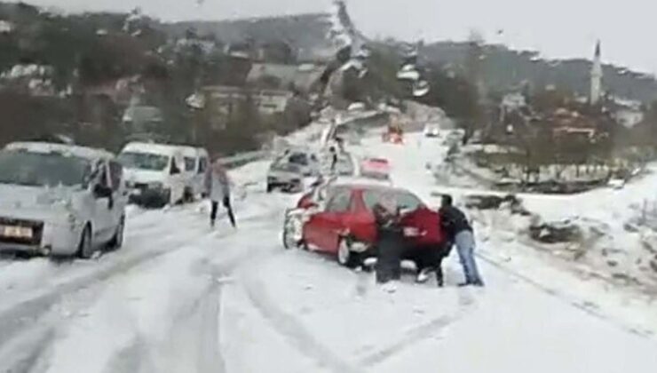 Seydikemer’de dolu yağdı: Sokaklar Beyaza Büründü