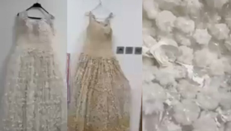 Şeytanın bile aklına gelmez! Gelinlikten çıkanlar 'pes' dedirtti