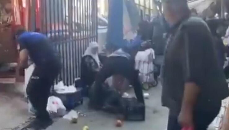 Seyyar satıcı kadına zabıtadan çok sert müdahale