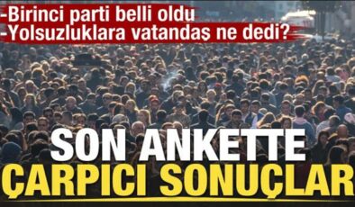 Son ankette dikkat çeken sonuçlar! AK Parti birinci parti