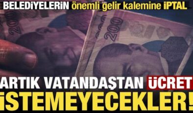 Son dakika: AYM karar aldı, artık belediyeler vatandaştan ücret istemeyecek…