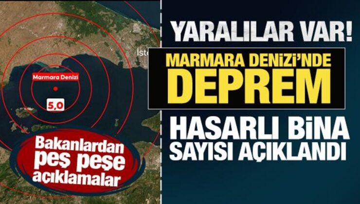 Son Dakika: Marmara Denizi’nde 5 büyüklüğünde deprem! İstanbul Valiliği’nden ilk açıklama