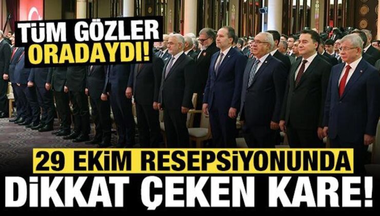 Tüm gözler oraya çevrilmişti: 29 Ekim resepsiyonunda dikkat çeken görüntü!