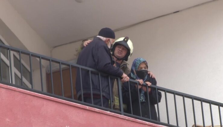 Ümraniye’de korkutan yangın: Mahsur kalan yaşlı çift kurtarıldı