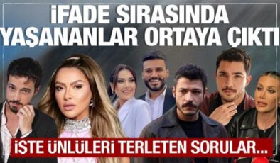 Uyuşturucu operasyonunda yeni detaylar! Ünlülere sorulan sorular ortaya çıktı