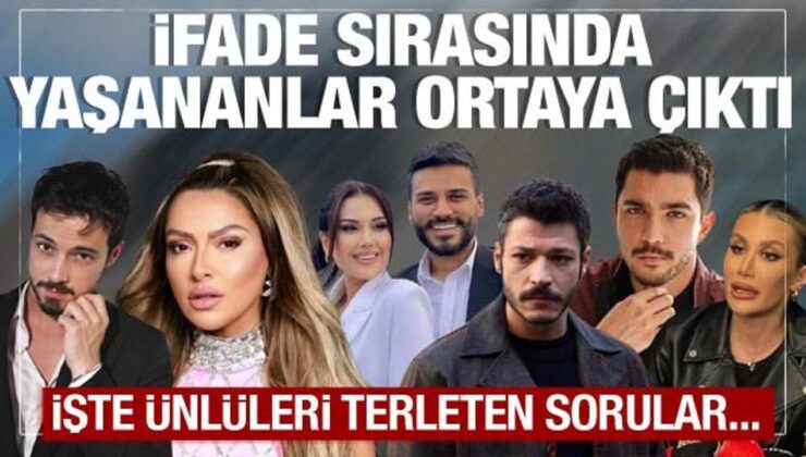 Uyuşturucu operasyonunda yeni detaylar! Ünlülere sorulan sorular ortaya çıktı