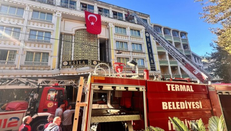 Yalova’da 5 katlı otelin makine dairesinde yangın