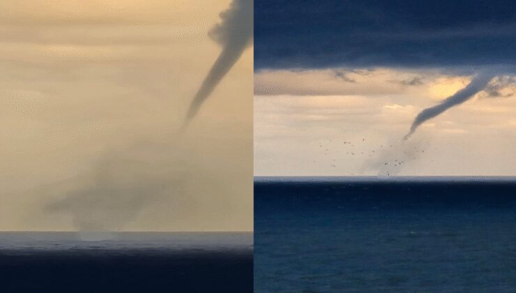 Zonguldak'ta korkutan anlar: Denizde 2 hortum oluştu: