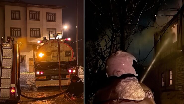 150 yıllık tarihi konak alev alev yandı